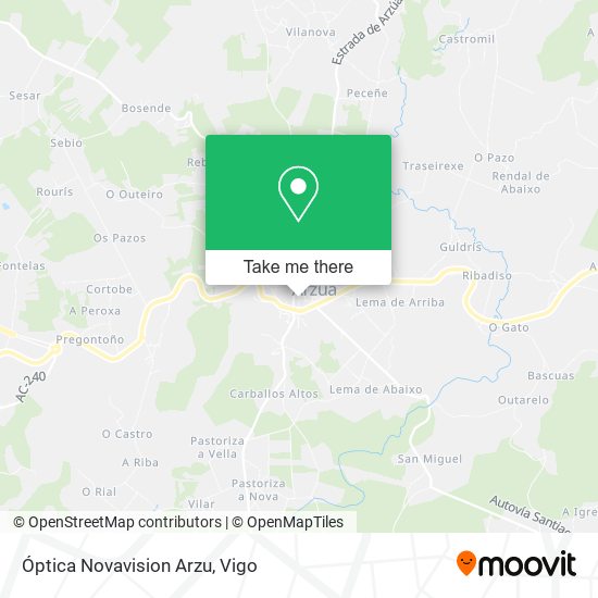 Óptica Novavision Arzu map