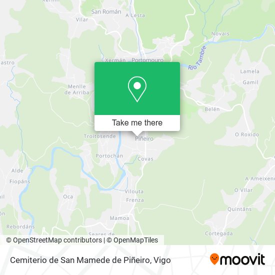 mapa Cemiterio de San Mamede de Piñeiro