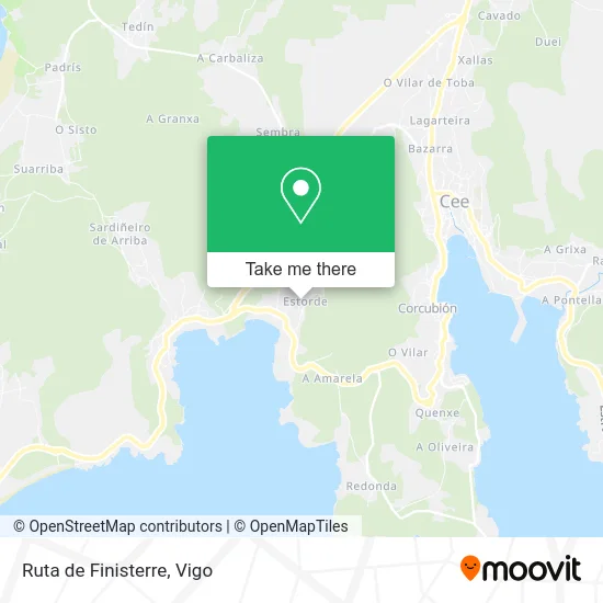 mapa Ruta de Finisterre
