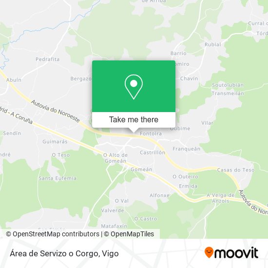Área de Servizo o Corgo map