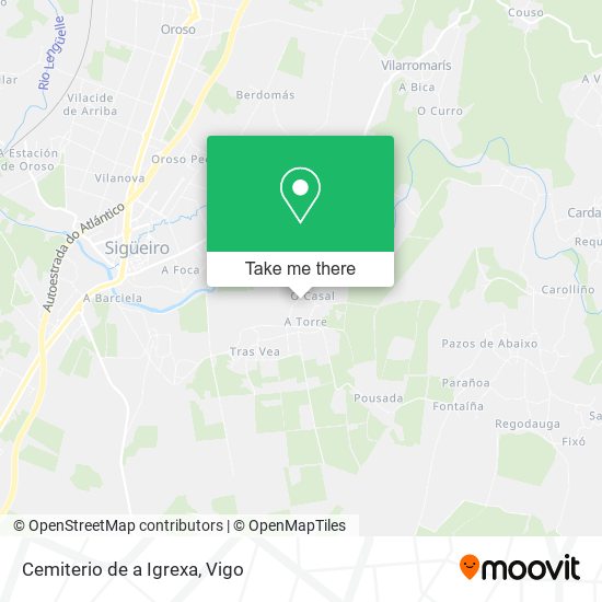 mapa Cemiterio de a Igrexa