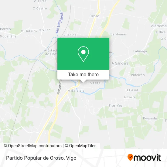Partido Popular de Oroso map