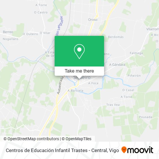 Centros de Educación Infantil Trastes - Central map