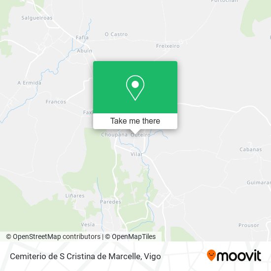 mapa Cemiterio de S Cristina de Marcelle