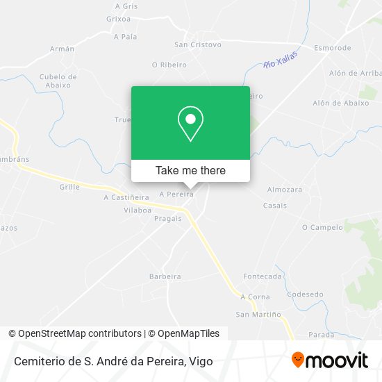 mapa Cemiterio de S. André da Pereira