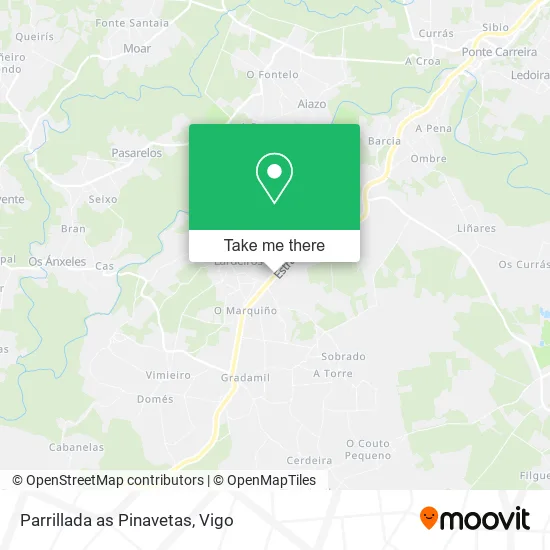 mapa Parrillada as Pinavetas