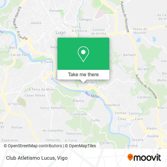 Club Atletismo Lucus map