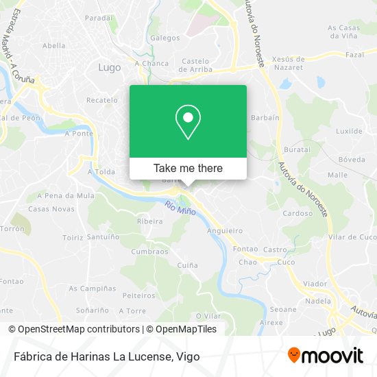 mapa Fábrica de Harinas La Lucense