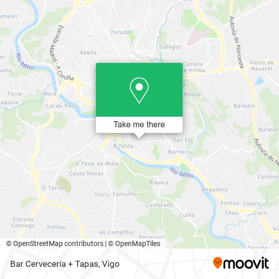 Bar Cervecería + Tapas map