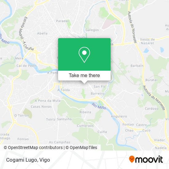 Cogami Lugo map