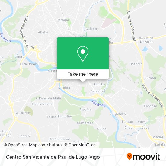 mapa Centro San Vicente de Paúl de Lugo