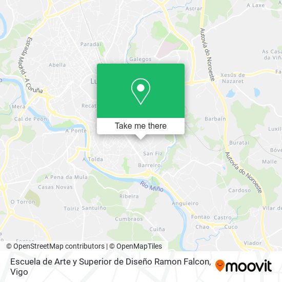 Escuela de Arte y Superior de Diseño Ramon Falcon map
