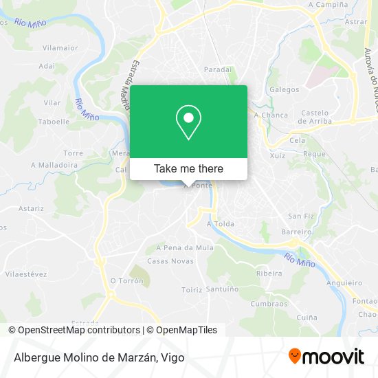 Albergue Molino de Marzán map