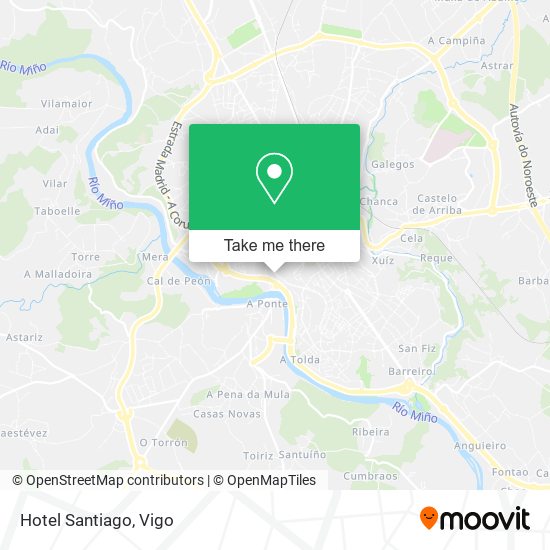 Hotel Santiago map