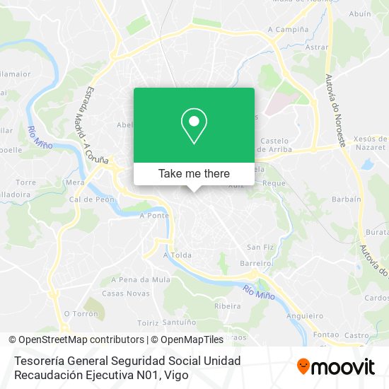 Tesorería General Seguridad Social Unidad Recaudación Ejecutiva N01 map