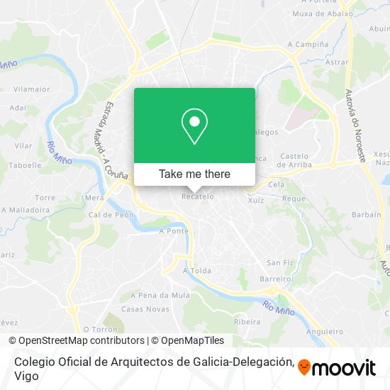 Colegio Oficial de Arquitectos de Galicia-Delegación map