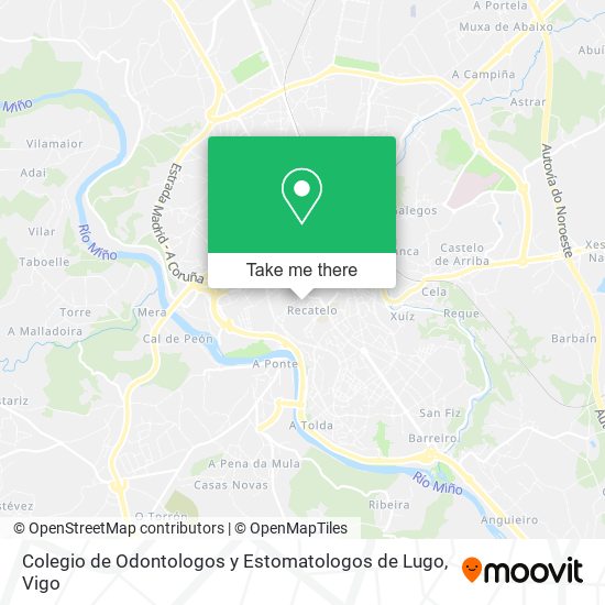 Colegio de Odontologos y Estomatologos de Lugo map