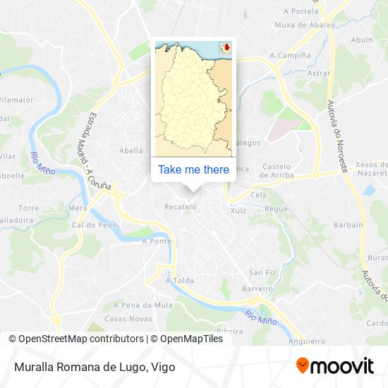 Muralla Romana de Lugo map