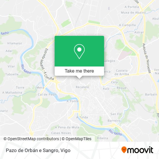 Pazo de Orbán e Sangro map