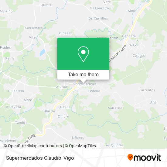 Supermercados Claudio map