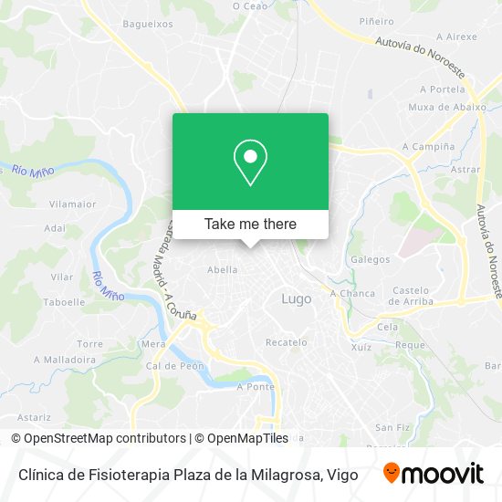 mapa Clínica de Fisioterapia Plaza de la Milagrosa