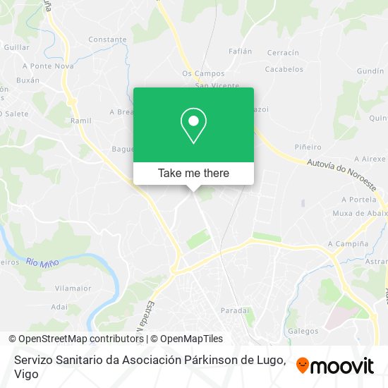 Servizo Sanitario da Asociación Párkinson de Lugo map
