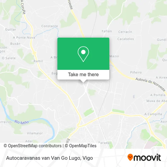 Autocaravanas van Van Go Lugo map