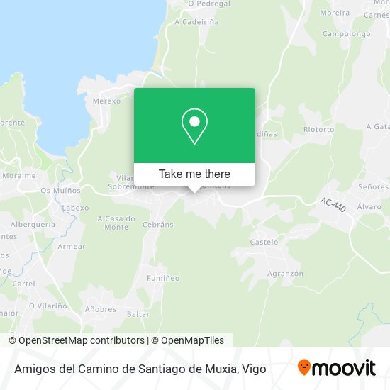 Amigos del Camino de Santiago de Muxia map