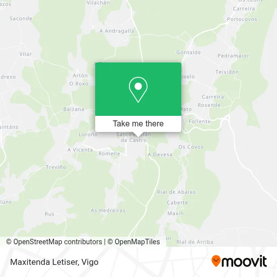 Maxitenda Letiser map
