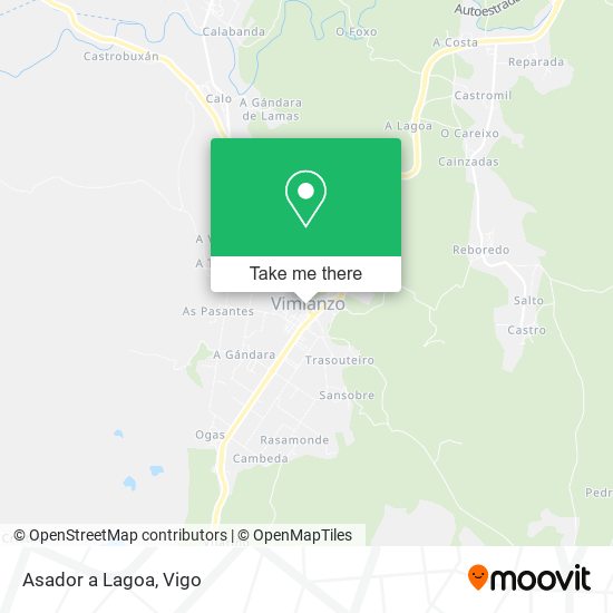 mapa Asador a Lagoa