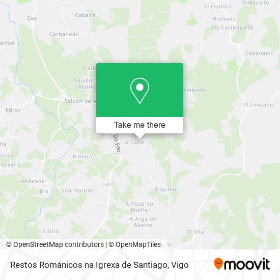 Restos Románicos na Igrexa de Santiago map