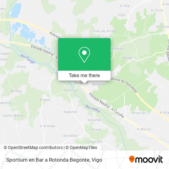 Sportium en Bar a Rotonda Begonte map