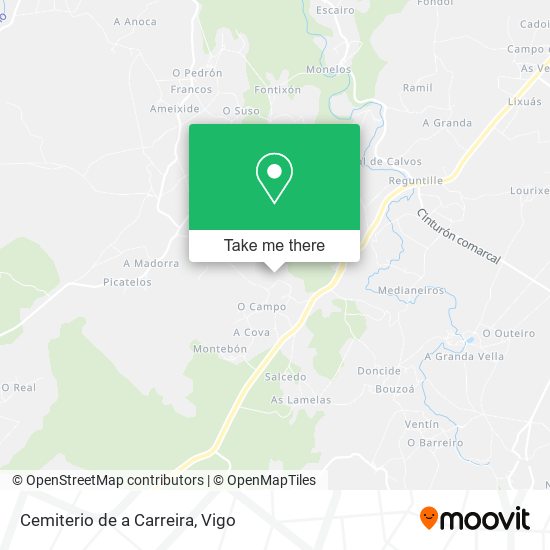 mapa Cemiterio de a Carreira