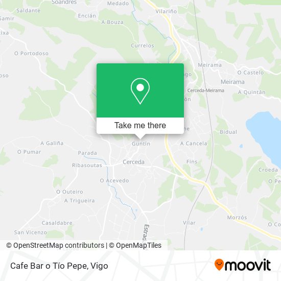 Cafe Bar o Tío Pepe map