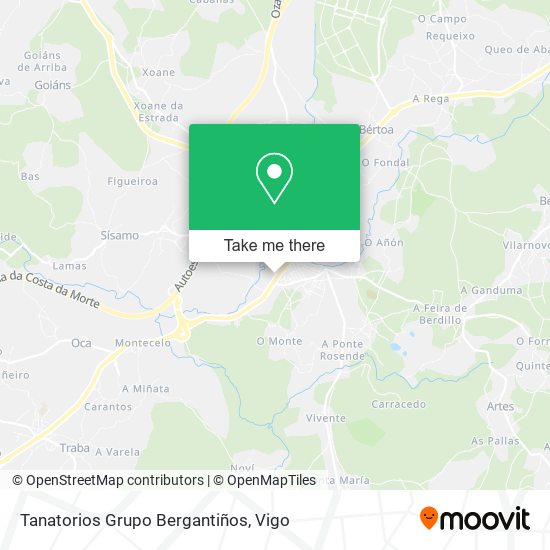 Tanatorios Grupo Bergantiños map