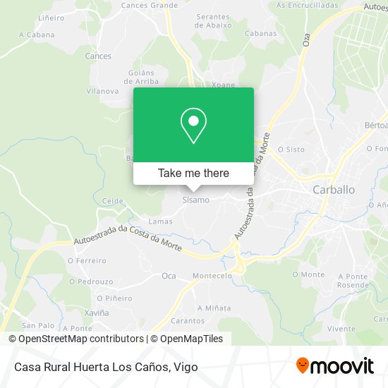Casa Rural Huerta Los Caños map