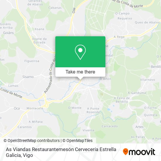As Viandas Restaurantemesón Cervecería Estrella Galicia map