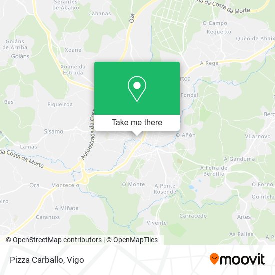 Pizza Carballo map