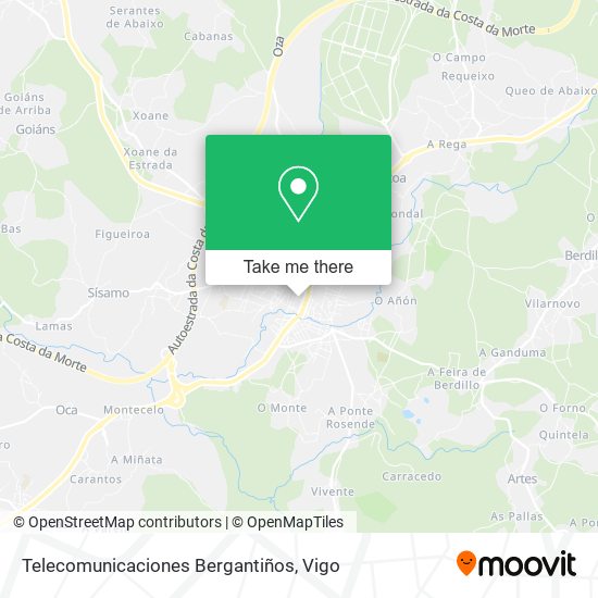 Telecomunicaciones Bergantiños map