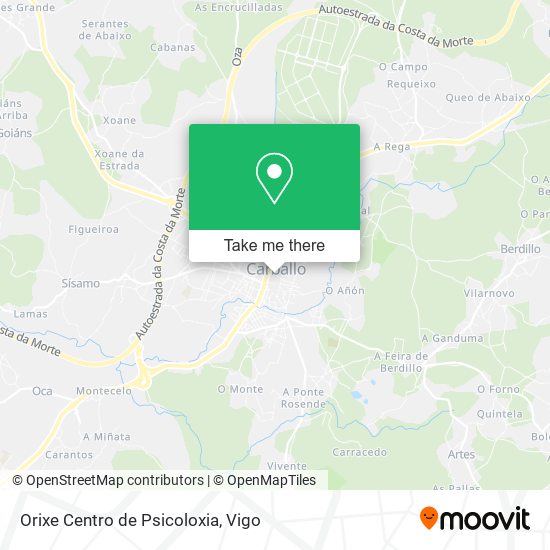 Orixe Centro de Psicoloxia map