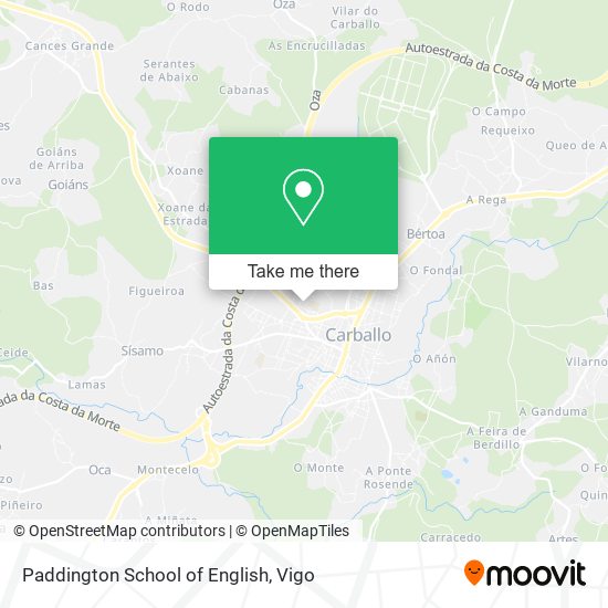 Paddington School of English map