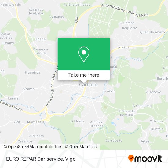 EURO REPAR Car service map