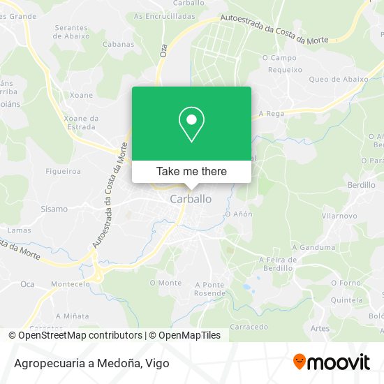 Agropecuaria a Medoña map
