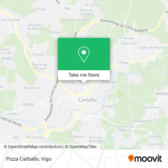 Pizza Carballo map