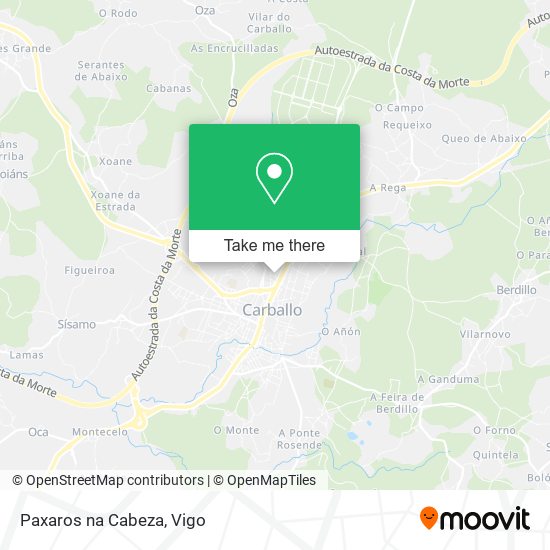 Paxaros na Cabeza map