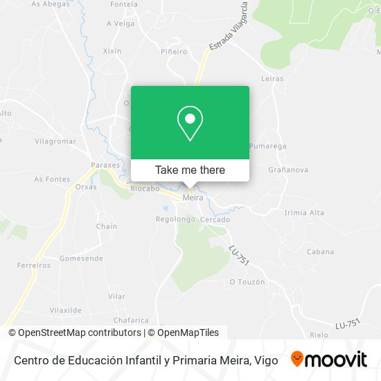 mapa Centro de Educación Infantil y Primaria Meira