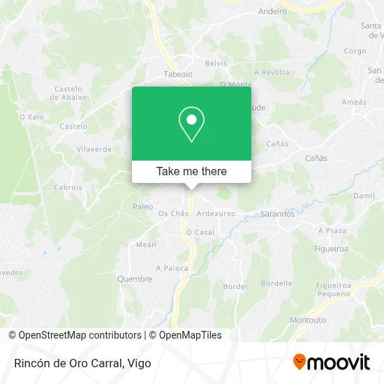 Rincón de Oro Carral map