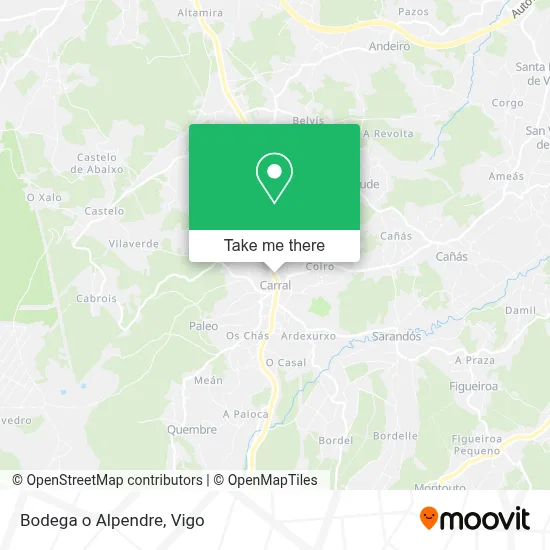 Bodega o Alpendre map
