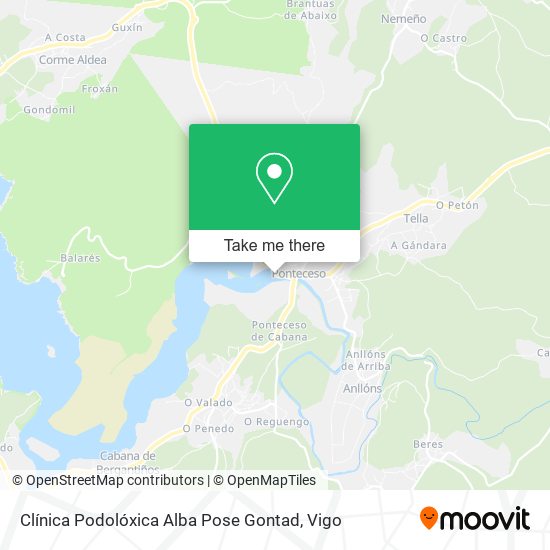 Clínica Podolóxica Alba Pose Gontad map