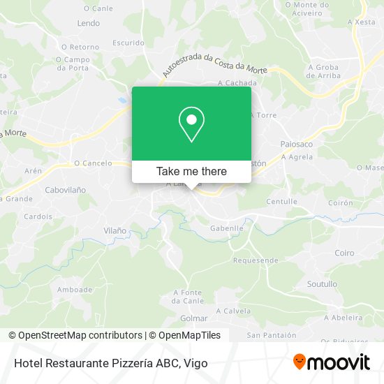 mapa Hotel Restaurante Pizzería ABC